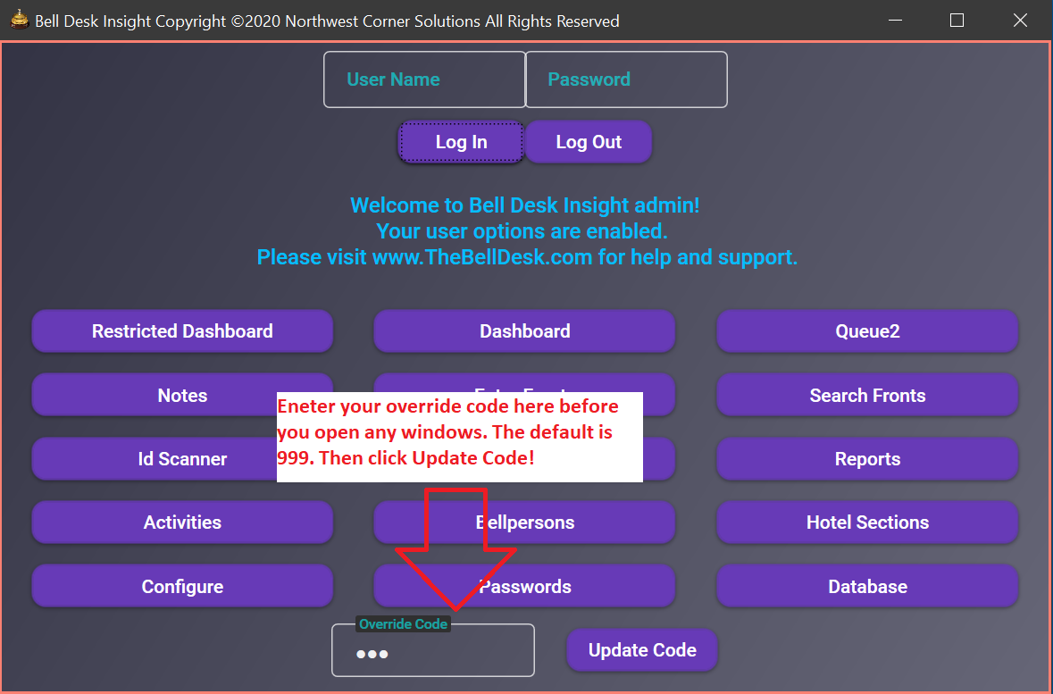 Right click override code