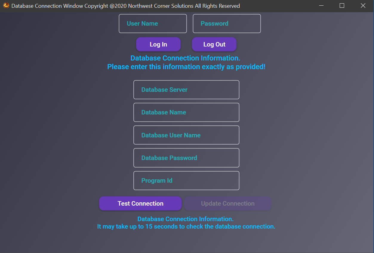 Ticket Board database window